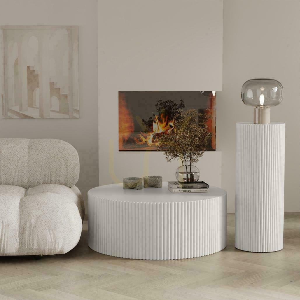 Preview Table 30 cm RYU Grey Beige with Grooves Table 30 cm RYU Grey Beige with Grooves