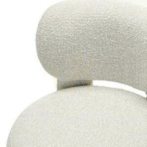 Set of 2 Upholstered Chairs SAMMA Gray-Beige, Boucle small 5