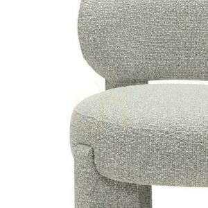 Set of 2 Upholstered Chairs SAMMA Gray, Boucle small 2