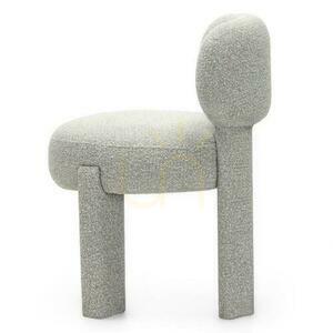 Set of 2 Upholstered Chairs SAMMA Gray, Boucle small 3