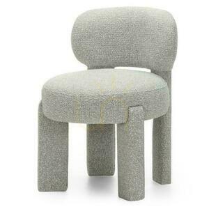 Set of 2 Upholstered Chairs SAMMA Gray, Boucle small 4