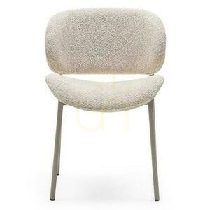 Set of 2 Upholstered Chairs SUKRA Beige Boucle small 4