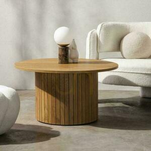 Coffee Table 80 cm UNANIME Oak with Lamellas small 1