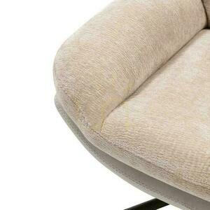 UNO Swivel Chair Beige with Footrest small 2