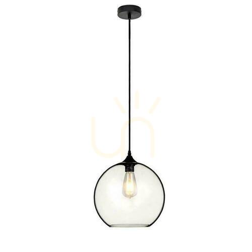 Check V-TAC globe pendant luminaire transparent glass fi300mm VT-7302 5 year warranty