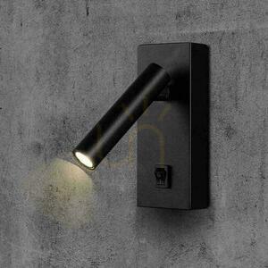 LED luminaire V-TAC 2W wall lamp hotel bed switch black VT-402 4000K 150lm small 7