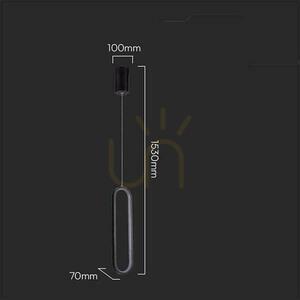 V-TAC 13W LED pendant luminaire black VT-7829 4000K 1500lm small 4