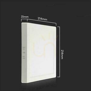 V-TAC 18W LED SAMSUNG CHIP surface panel square 214x214mm VT-60018SQ-S 3000K 1850lm 5 year warranty small 1