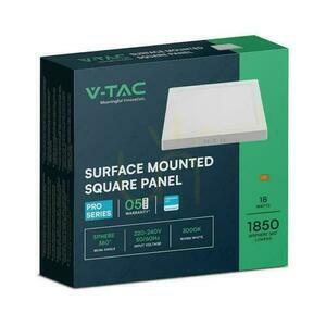 V-TAC 18W LED SAMSUNG CHIP surface panel square 214x214mm VT-60018SQ-S 3000K 1850lm 5 year warranty small 2