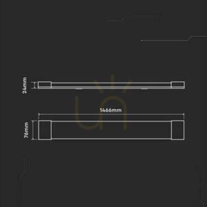 V-TAC 50W LED surface mounted linear luminaire CREE CHIP 150cm 120Lm/W VT-8-50 4000K 6000lm 6 Years Warranty small 3
