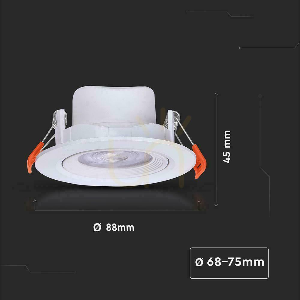 Show LED mesh V-TAC 7W white downlight 3in1 VT-2707CCT 3000K-4000K-6500K 510lm 5 Years Warranty LED mesh V-TAC 7W white downlight 3in1 VT-2707CCT 3000K-4000K-6500K 510lm 5 Years Warranty