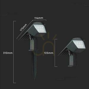 LED V-TAC solar 1.3W IP65 VT-10183 3000K-4000K-6500K 100lm 2-in-1 garden wall plug-in luminaire 3 Years Warranty small 5