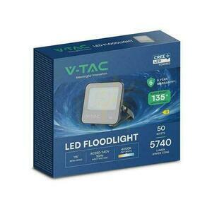V-TAC CREE CHIP 50W LED projector 135lm/W black casing IP65 VT-4455 4000K 6750lm 6 year warranty small 4