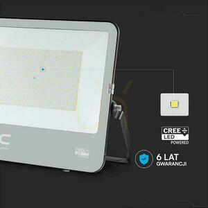 LED projector V-TAC CREE CHIP 200W 135lm/W black housing cable 1m IP65 VT-44201 6500K 27000lm 6 year warranty small 2