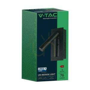 LED luminaire V-TAC 2W COB CREE wall lamp black hotel bed switch VT-88061-B 3000K 76lm 4 LED luminaire V-TAC 2W COB CREE wall lamp black hotel bed switch VT-88061-B 3000K 76lm small 4