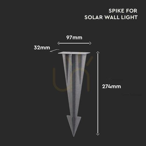 Check Anchor pin ground fixing of VT-409 luminaires 100x35x274mm Grey Anthracite VT-12050-DG