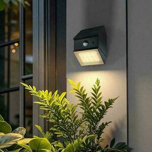 V-TAC 2.5W CCT solar wall wall lamp motion sensor black VT-11025CCT-B 3000K-4000K-6000K 300lm small 7