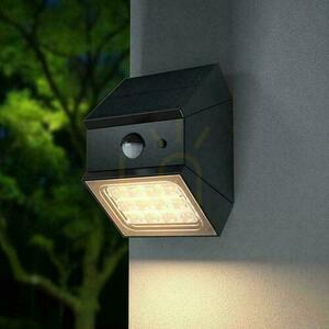V-TAC 2.5W CCT solar wall wall lamp motion sensor black VT-11025CCT-B 3000K-4000K-6000K 300lm small 9