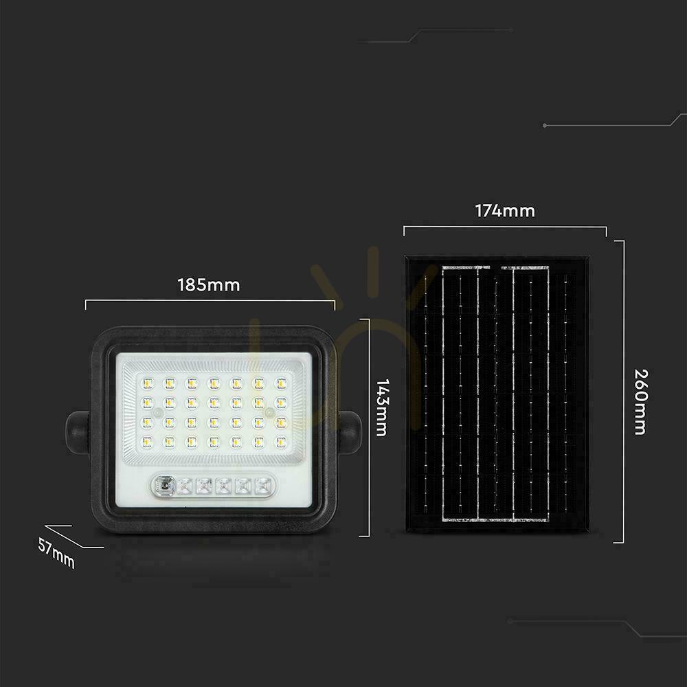 Show V-TAC 50W CCT solar LED projector remote auto timer IP65 black VT-54W 700lm 3 year warranty V-TAC 50W CCT solar LED projector remote auto timer IP65 black VT-54W 700lm 3 year warranty