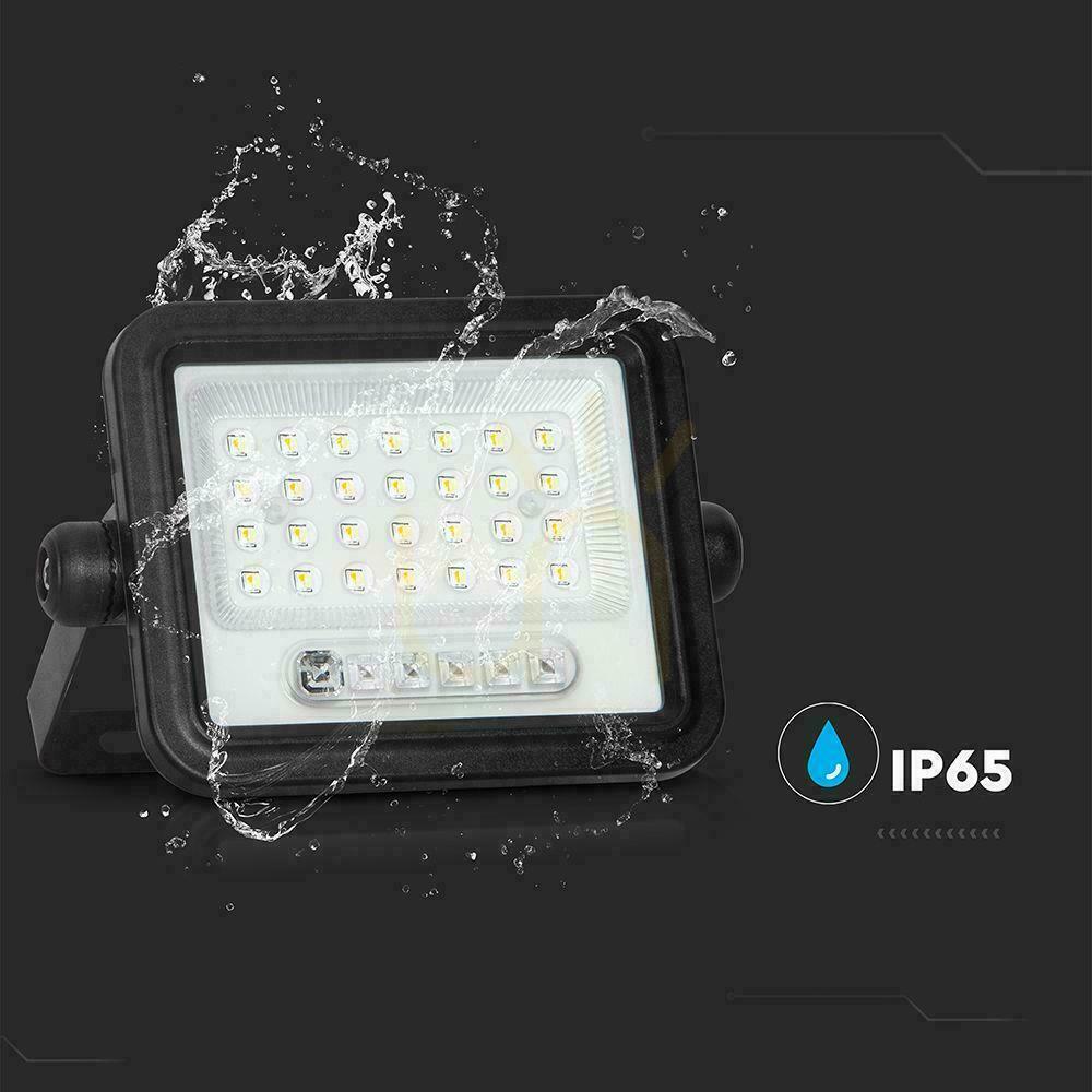 View V-TAC 50W CCT solar LED projector remote auto timer IP65 black VT-54W 700lm 3 year warranty V-TAC 50W CCT solar LED projector remote auto timer IP65 black VT-54W 700lm 3 year warranty