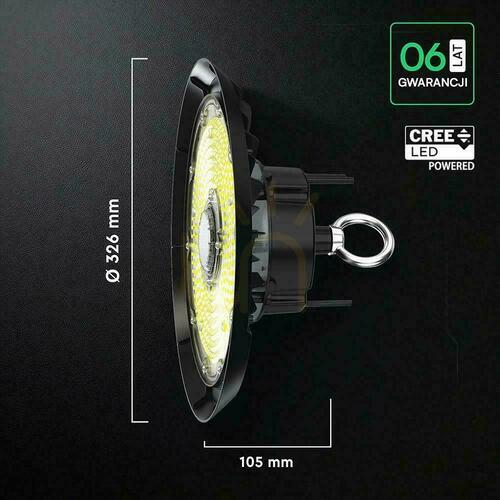 Check V-TAC LED UFO high bay CREE CHIP IP65 ALU luminaire 135Lm/W 200W VT-91202 6500K 27000lm 6 year warranty
