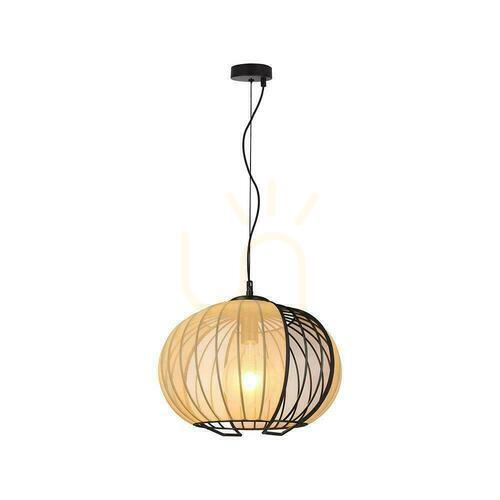 Check V-TAC E27 pendant light 400x350 mm matte black, beige VT-89011