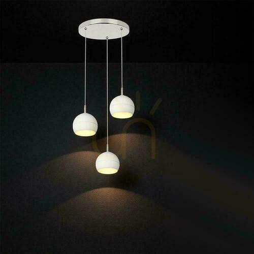 Check V-TAC VT-89023 Triple LED Pendant Light 3×10 W White 3000K