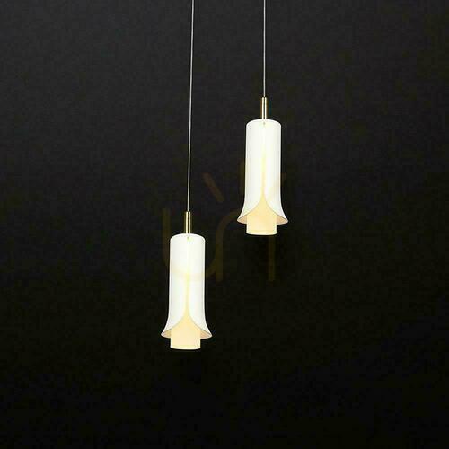 Check V-TAC 2X10W LED pendant luminaire 177x20cm white, gold VT-89026 3000K 1200lm