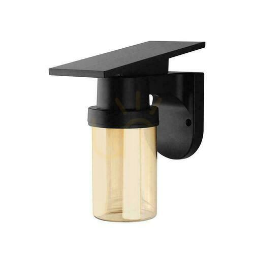 Check V-TAC VT-11148CCT black solar outdoor wall light LED 0.9 W CCT IP54