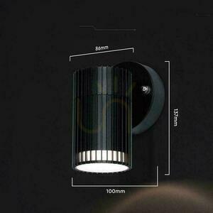 V-TAC GU10 black wall sconce luminaire VT-10174 3 year warranty small 1