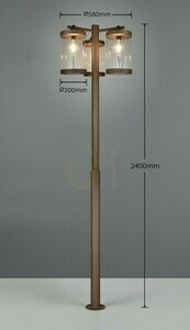 Trio SAMBESI IP44 Lighting Pole 404160324 small 3