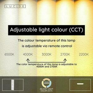Lucide ELLY Black LED Ceiling Light 60 cm 24W Remote Control 07121/24/30 small 3