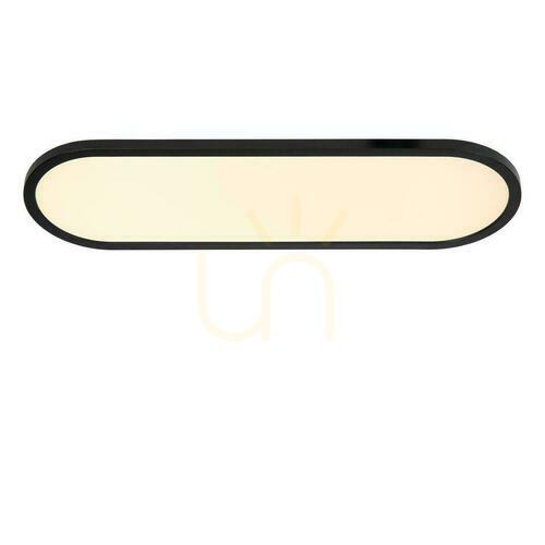 Check Lucide ELLY Black LED Ceiling Light 60 cm 24W Remote Control 07121/24/30