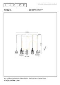 Lucide Cinzia White Porcelain Japandi Pendant Lamp 13452/08/31 small 5