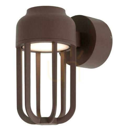 Check Lucide WELLS LED Outdoor Wall Lamp Brown Aluminum 33808/08/97