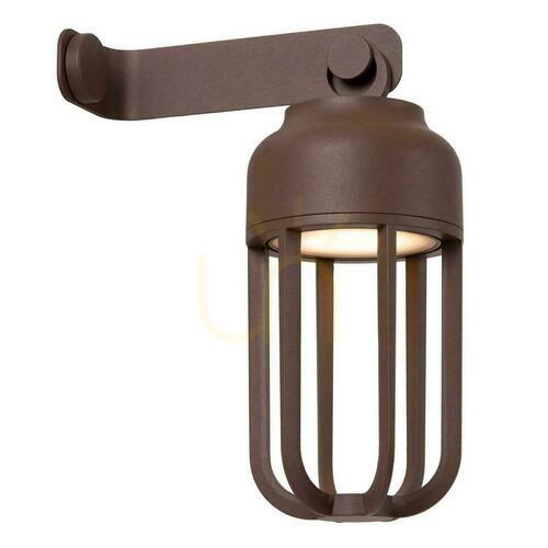 Check Lucide Wells Outdoor Wall Lamp Brown LED 5W IP54 33809/05/97