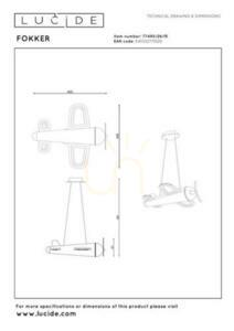 Lucide Fokker Silver LED Pendant Light 28W 77490/26/15 small 5