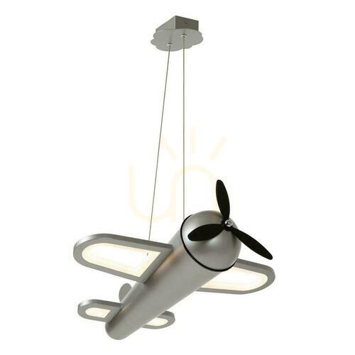 Check Lucide Fokker Silver LED Pendant Light 28W 77490/26/15