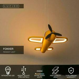 Lucide FOKKER LED Pendant Light for Kids Room 26W 2500K Iron 77490/26/34 small 1
