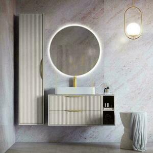 ANVERS Cashmere Bathroom Cabinet with Gold Handle small 1