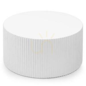 Nova Nook ZOE Coffee Table Set of 2 White Fluted 80 and 60 cm small 7