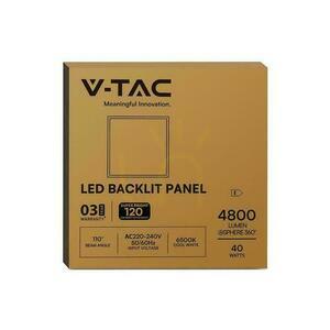 LED panel V-TAC 40W 600x600 slim 18mm 120Lm/W VT-61041 6500K 4800lm 3 year warranty small 4
