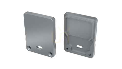 Check Aluminum end cap Lumines SILEDA Tall silver lacquered with a hole 12-2015-10