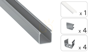 TEKKNI HELSE silver set, frosted cover 2 m small 1