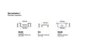 TEKKNI SELDE silver set, milky lampshade 3 m 2 TEKKNI SELDE silver set, milky lampshade 3 m small 2