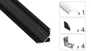 TEKKNI ARRE set black, transparent lampshade 2 m small 1