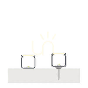 TEKKNI+ HELSE+ surface-mounted LED profile white lacquered 1 m small 5