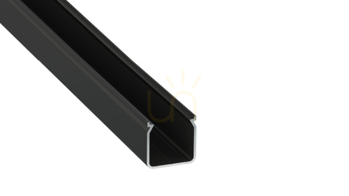 Check TEKKNI+ profile type HELSE+ black anodized 3 m