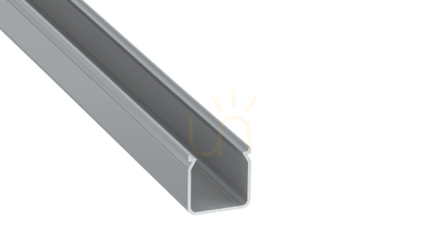 Check TEKKNI+ profile type HELSE+ silver anodized 2 m