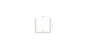 LUMINES RAI LED profile black lacquered 3 m surface-mounted small 1